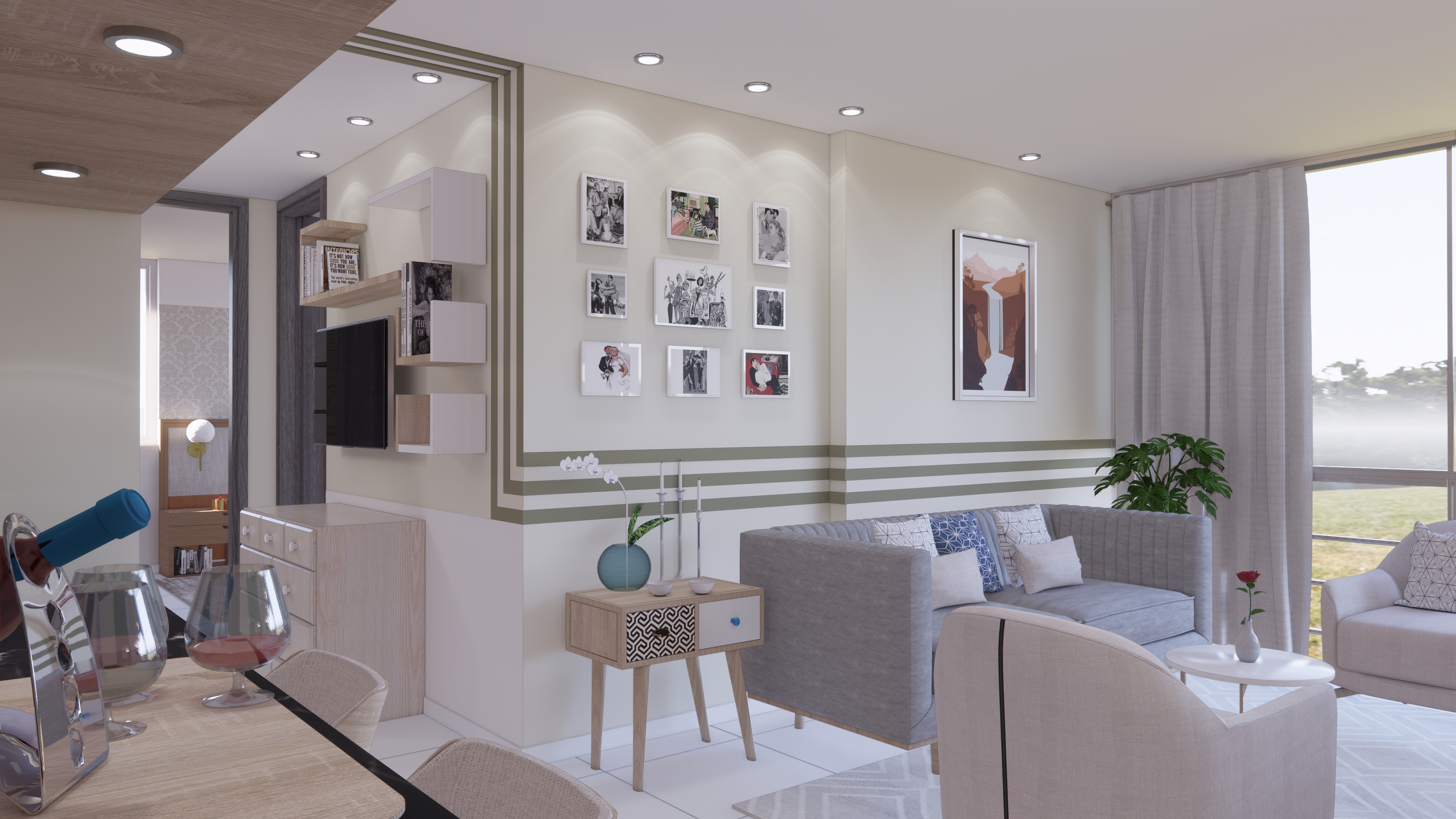 Sala desde el comedor