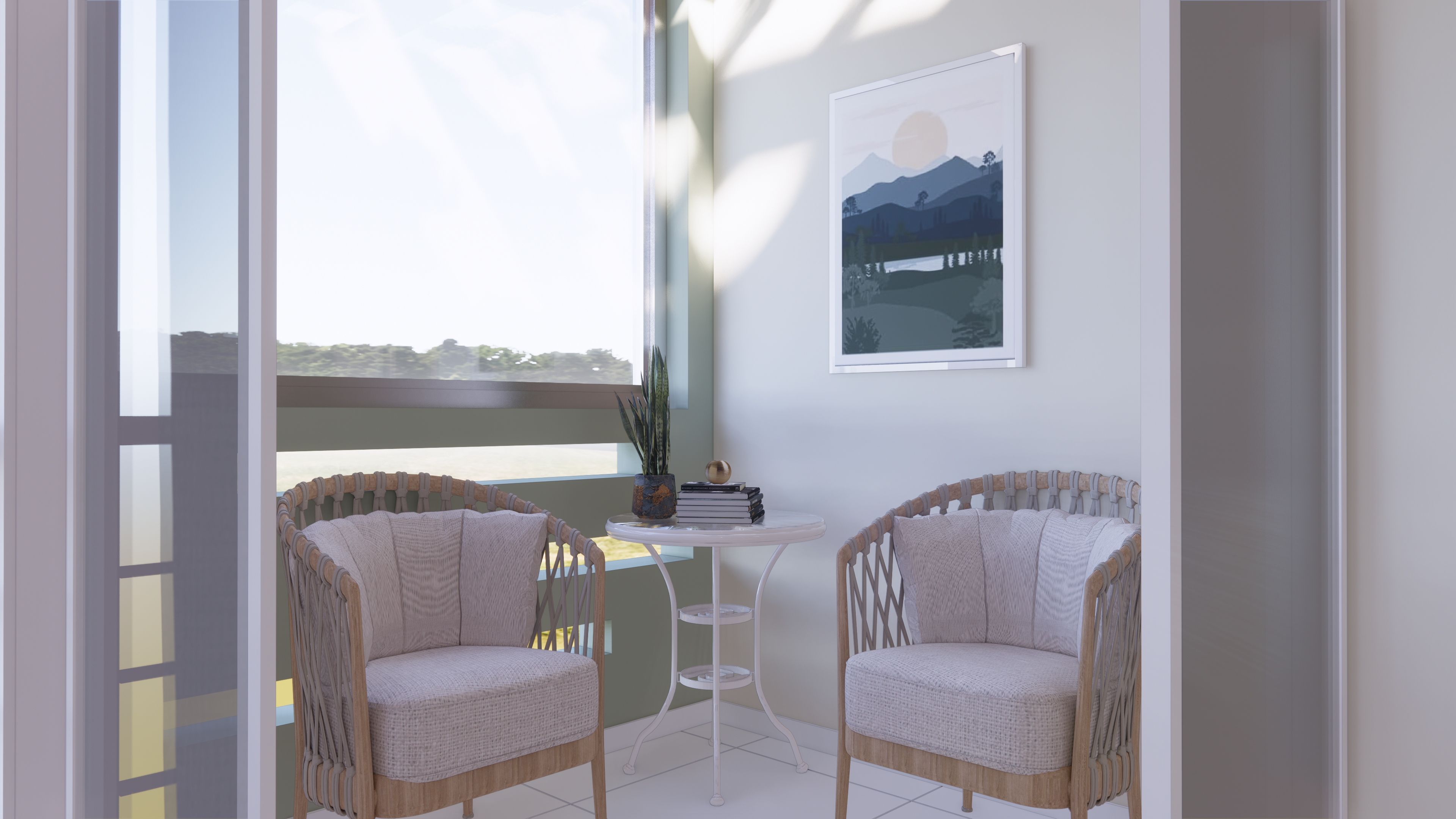 Panorámica sala-balcón