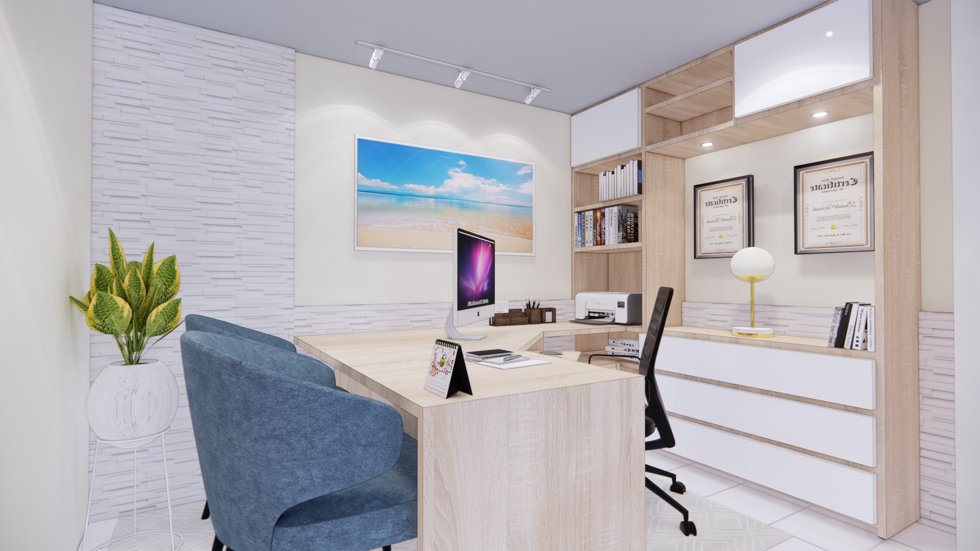 La Ronda — oficina paleta cálida