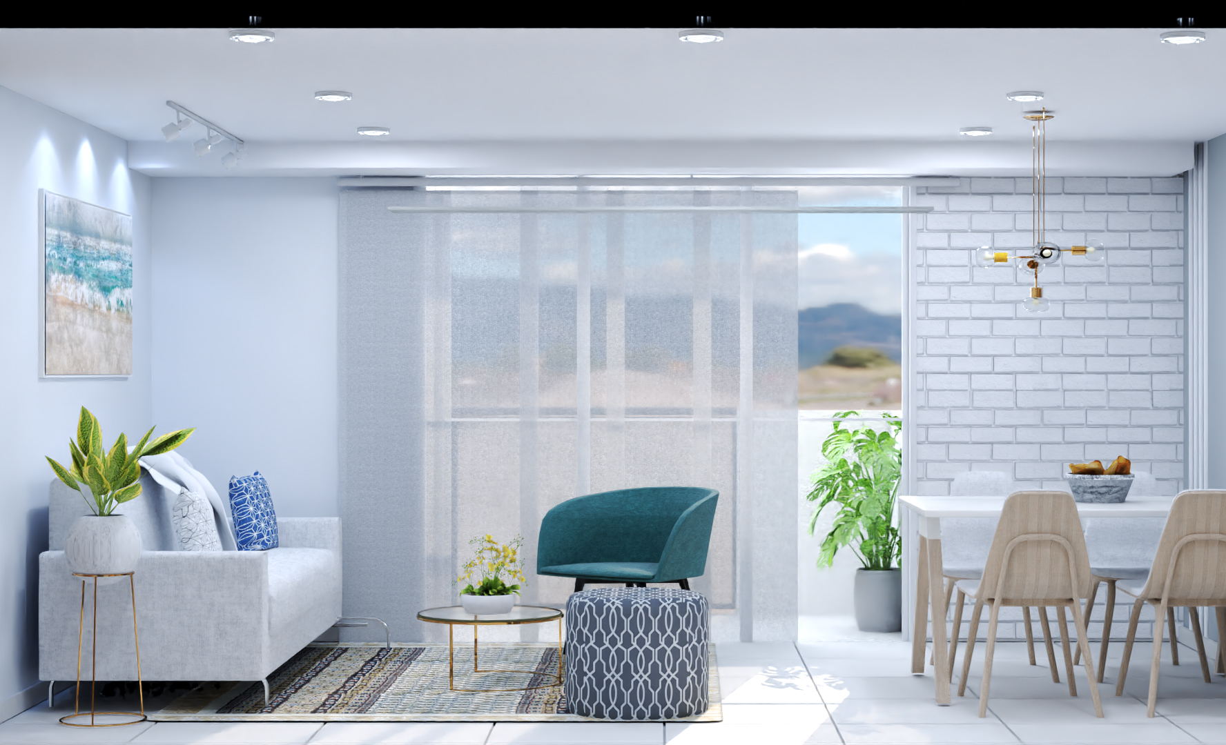 Terrarium — sala-comedor opción B