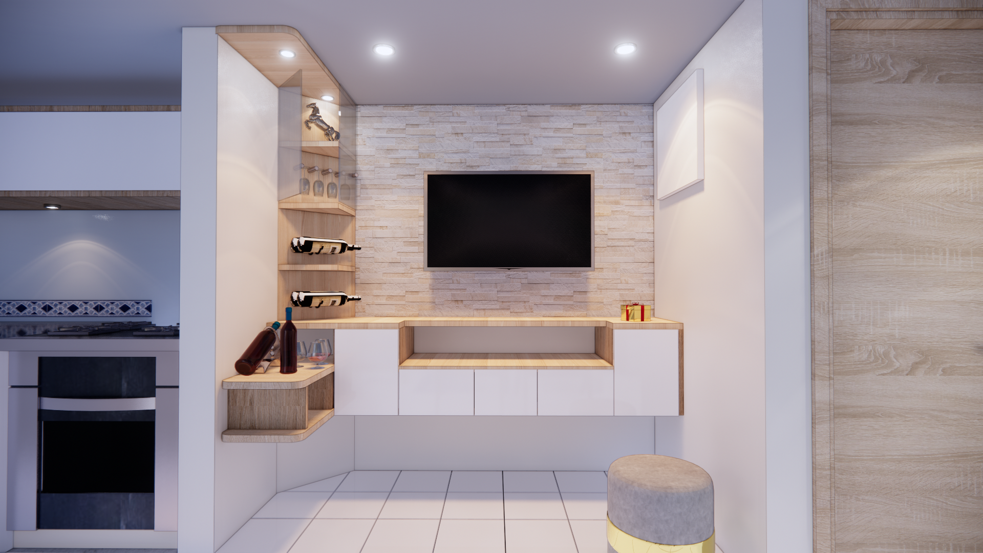 La Ronda — muro TV frontal