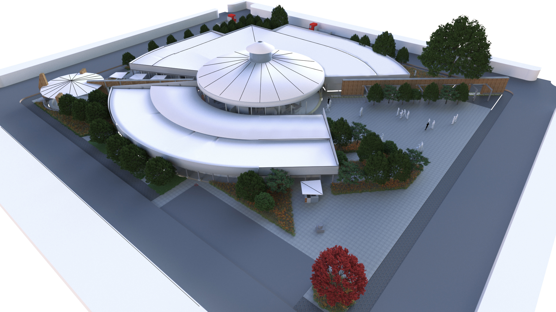 Plaza Pijao — vista aérea cenital completa